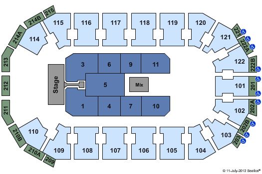 Cedar Park Center Seating Chart