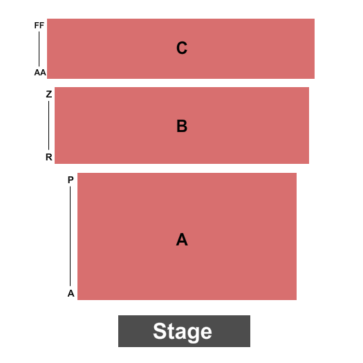 Cedartown Performing Arts Center Seating Chart: End Stage