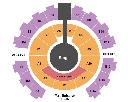 Celebrity Theatre - AZ Seating Chart: Center Stage - Pit