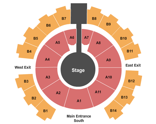 Celebrity Theatre - AZ Seating Chart: Center Stage