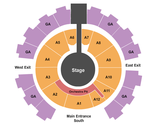 Celebrity Theatre - AZ Seating Chart: Endstage GA 2