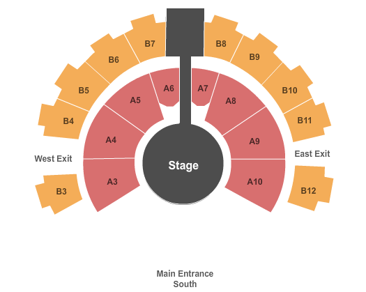 Celebrity Theatre - AZ Seating Chart: Half House