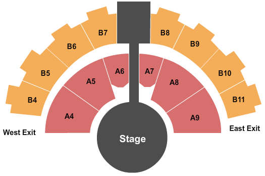 Celebrity Theatre - AZ Seating Chart: Half Stage