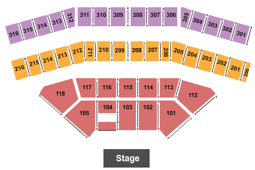 Celeste Center Seating Chart: Endstage 3