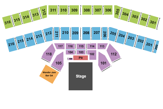 Celeste Center Seating Chart: Endstage GC