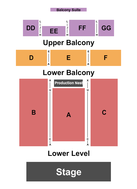 Celestia Theater Seating Chart: Endstage