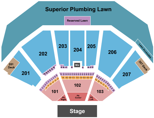Cellairis Amphitheatre at Lakewood Seating Chart: Endstage 4