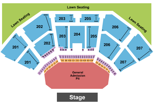 Cellairis Amphitheatre at Lakewood Seating Chart