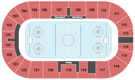 Centene Community Ice Center Seating Chart: Hockey