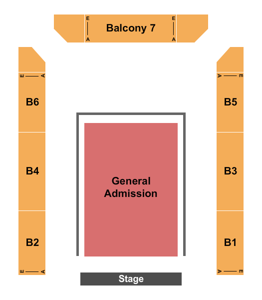 Centennial Hall - ON Seating Chart: Endstage GA Floor