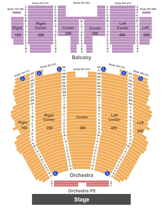 Centennial Hall - AZ Seating Chart: Endstage Reserved