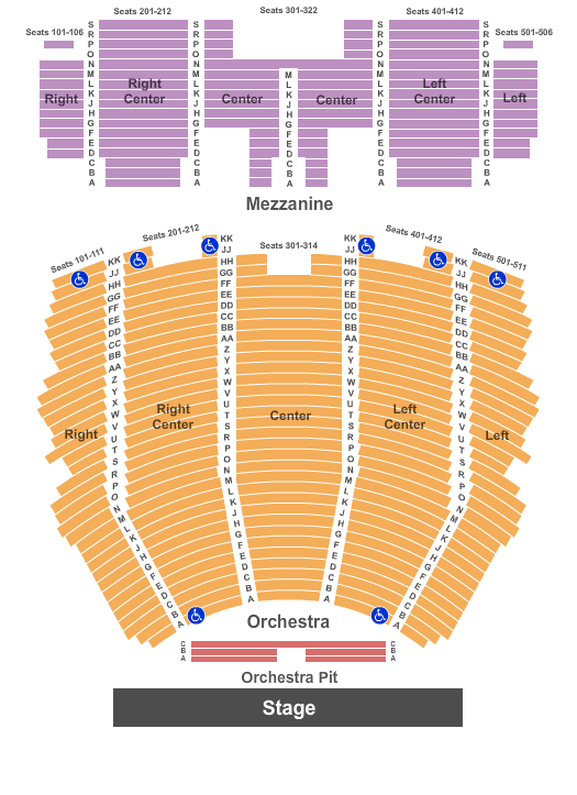 Centennial Hall - AZ Seating Chart: Endstage Reserved