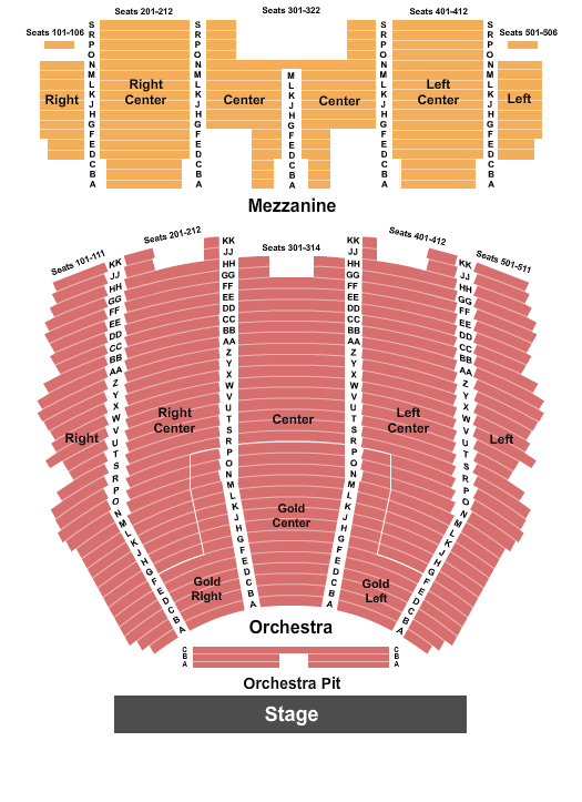 Centennial Hall - AZ Seating Chart: Endstage