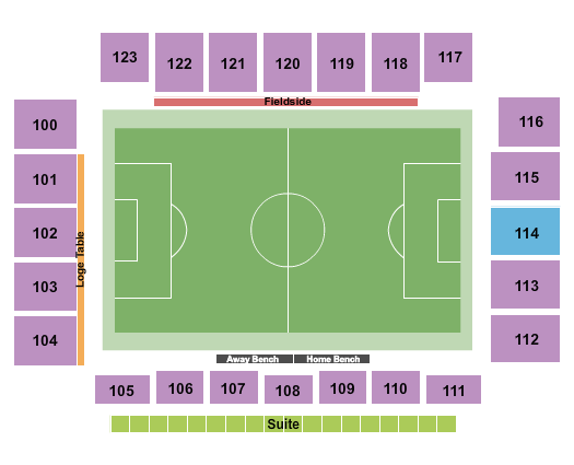 Centennial Stadium Seating Chart: Soccer - NWSL