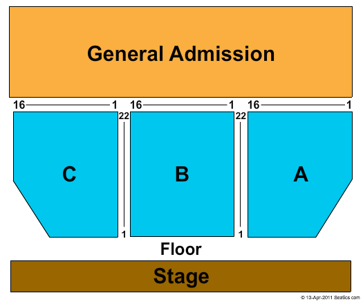 Centennial Terrace Seating Map