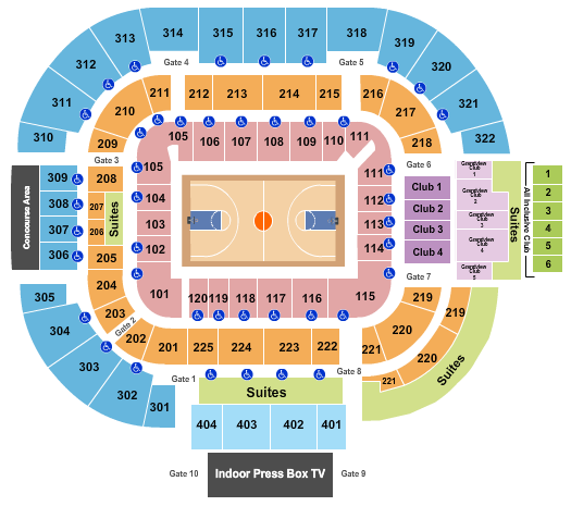Lindner Family Tennis Center Seating Chart: Basketball