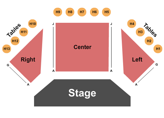 Hinman Auditorium At Center for the Arts of Bonita Springs Seating Chart: Endstage 2