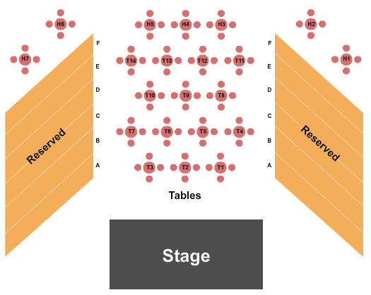 Moe Auditorium At Center for the Arts of Bonita Springs Seating Chart: Endstage Tables 2