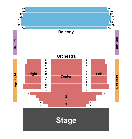 Center Stage At Herberger Theater Center Seating Chart: Endstage