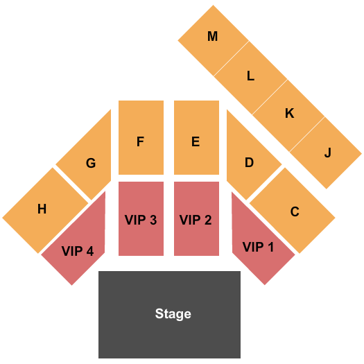 Center Stage at Pearl River Resorts Seating Chart: End Stage