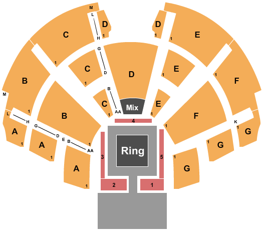Center Stage Theatre Seating Chart: Wrestling 3