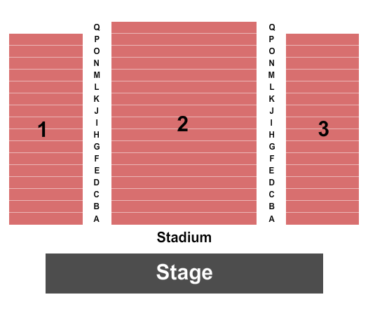Central Park Performing Arts Center Seating Chart: Endstage - Stadium Only