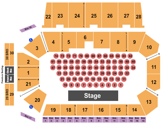 Centre 200 Seating Chart: Awards Show