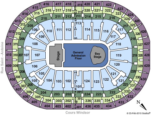 Centre Bell Seating Chart