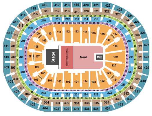 Centre Bell Seating Chart: Bruce Springsteen