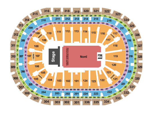 Centre Bell Seating Chart: Bryan Adams 2