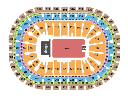 Centre Bell Seating Chart: Bryan Adams 2