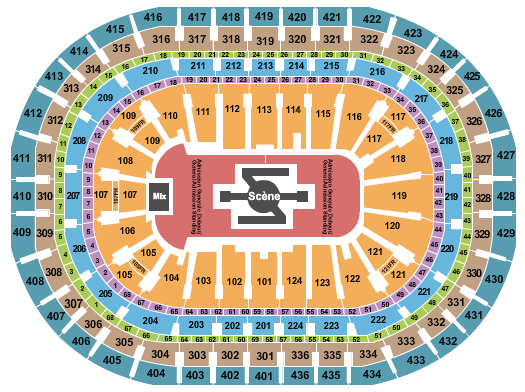 Centre Bell Seating Chart: Burna Boy