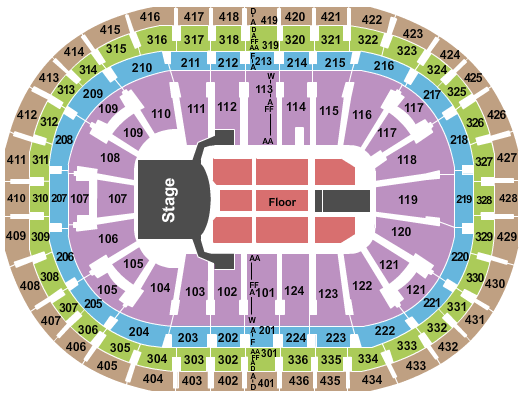Celine Dion Concert Seating Chart