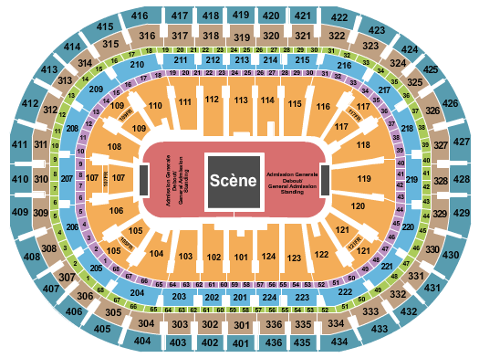 Centre Bell Seating Chart: Center Stage 2
