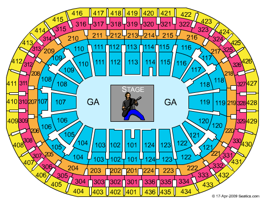Centre Bell Seating Chart