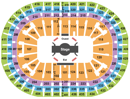 Centre Bell Seating Chart: Cirque Corteo