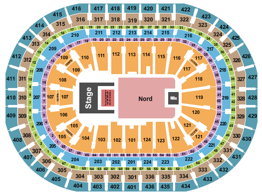 Centre Bell Seating Chart: Doja Cat