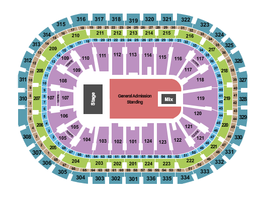 Centre Bell Seating Chart: Endstage GA 2