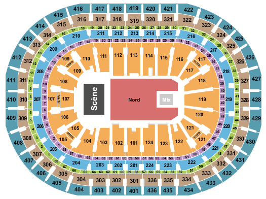 Centre Bell Seating Chart: Endstage 4