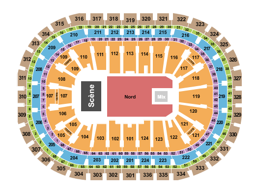 Centre Bell Seating Chart: Endstage 4