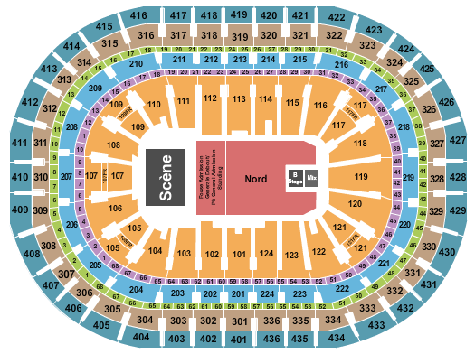 Centre Bell Seating Chart: Endstage GA Pit 2
