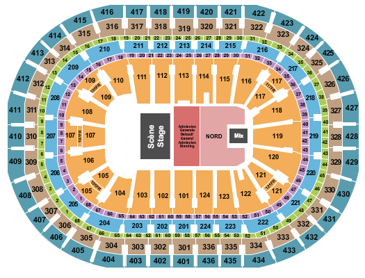 Centre Bell Seating Chart: Endstage GA Pit