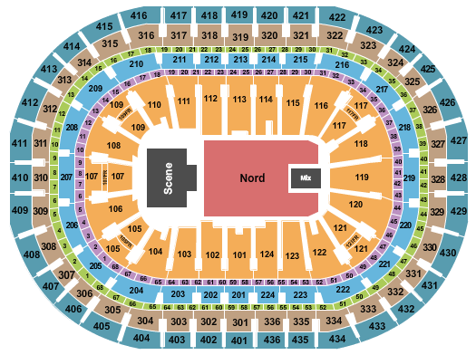 Centre Bell Seating Chart: Endstage Reserved