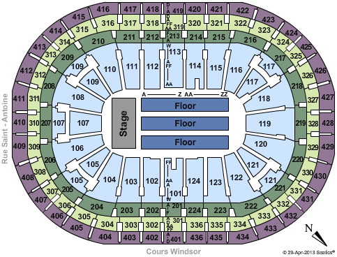 Centre Bell Seating Chart