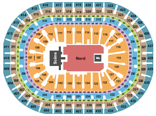 Centre Bell Seating Chart: Endstage w/ Catwalk