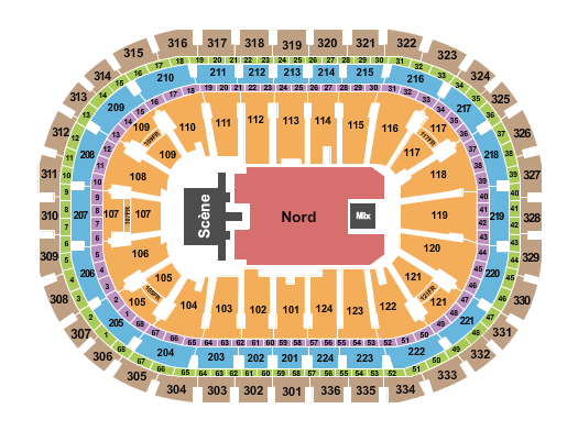 Centre Bell Seating Chart: Endstage w/ Catwalk