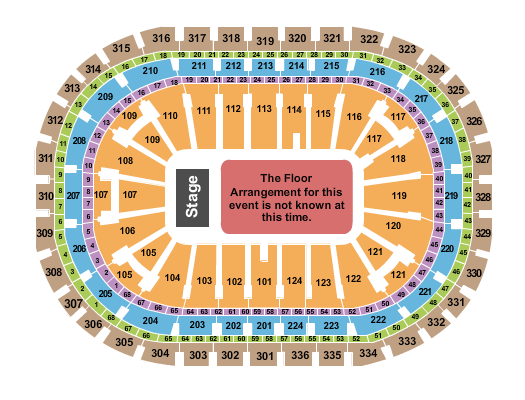 Centre Bell Seating Chart: Generic Floor