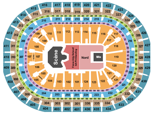 Centre Bell Seating Chart: Ghost