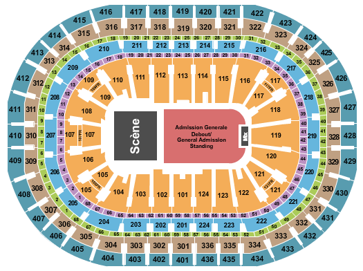 Centre Bell Seating Chart: Half House GA Floor