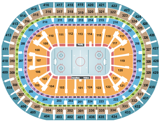 Centre Bell Seating Chart: Hockey